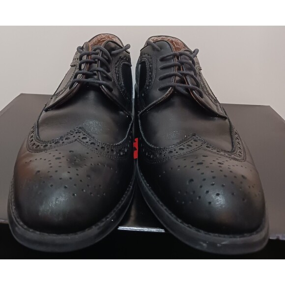 Stafford (Oxford-Wingtip)-(Black)-(Size 9.5)-(Pre-owned)-(Decent Condition)-$25 - Picture 3 of 6